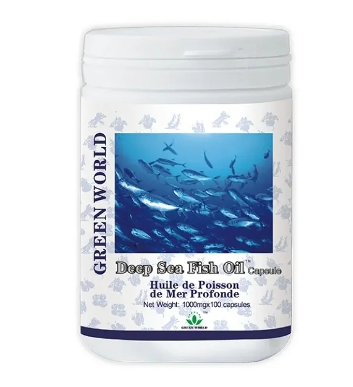 Green World Deep Sea Fish Oil jar